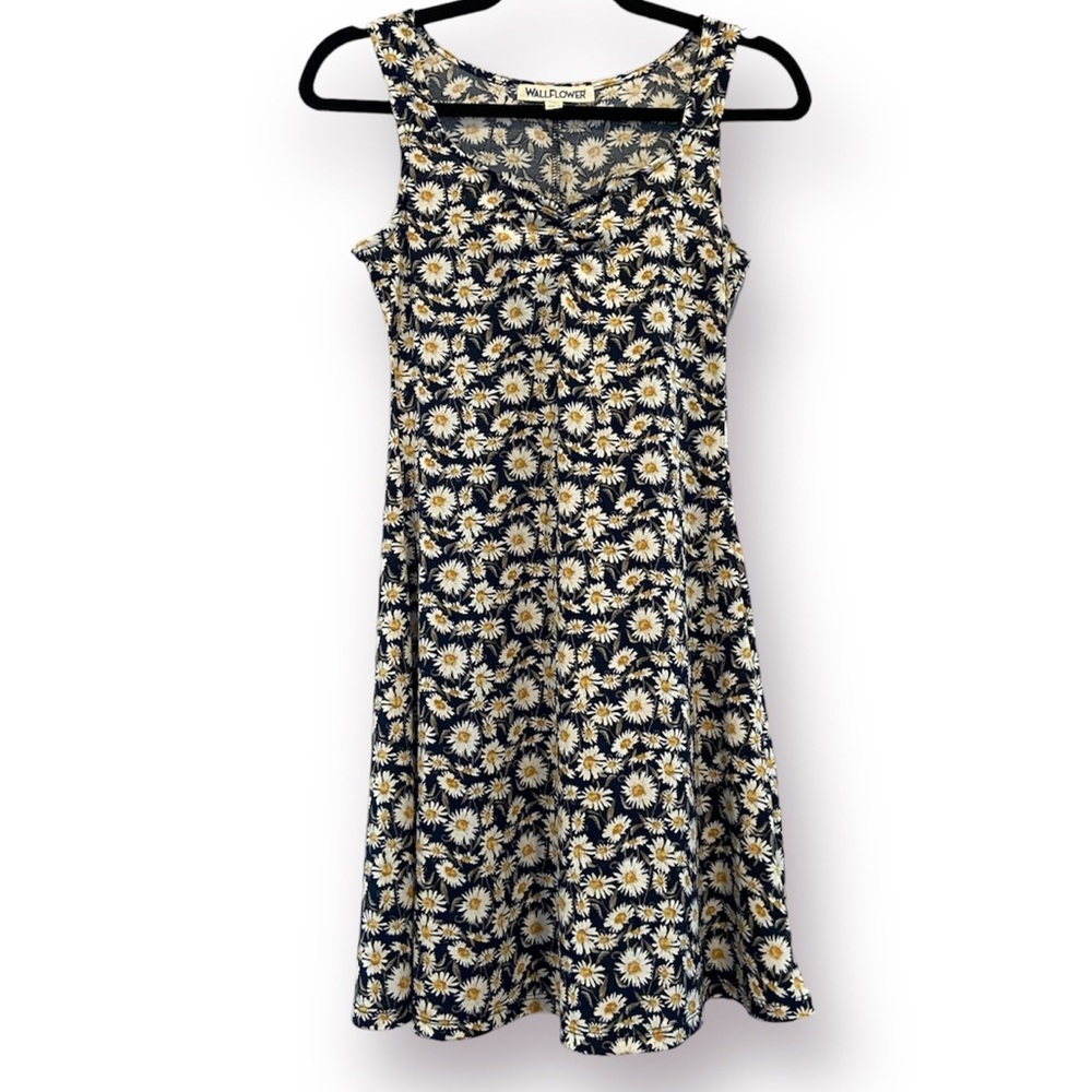WALLFLOWER Sunflower Printed Mini Skater Dress Sleeveless XS